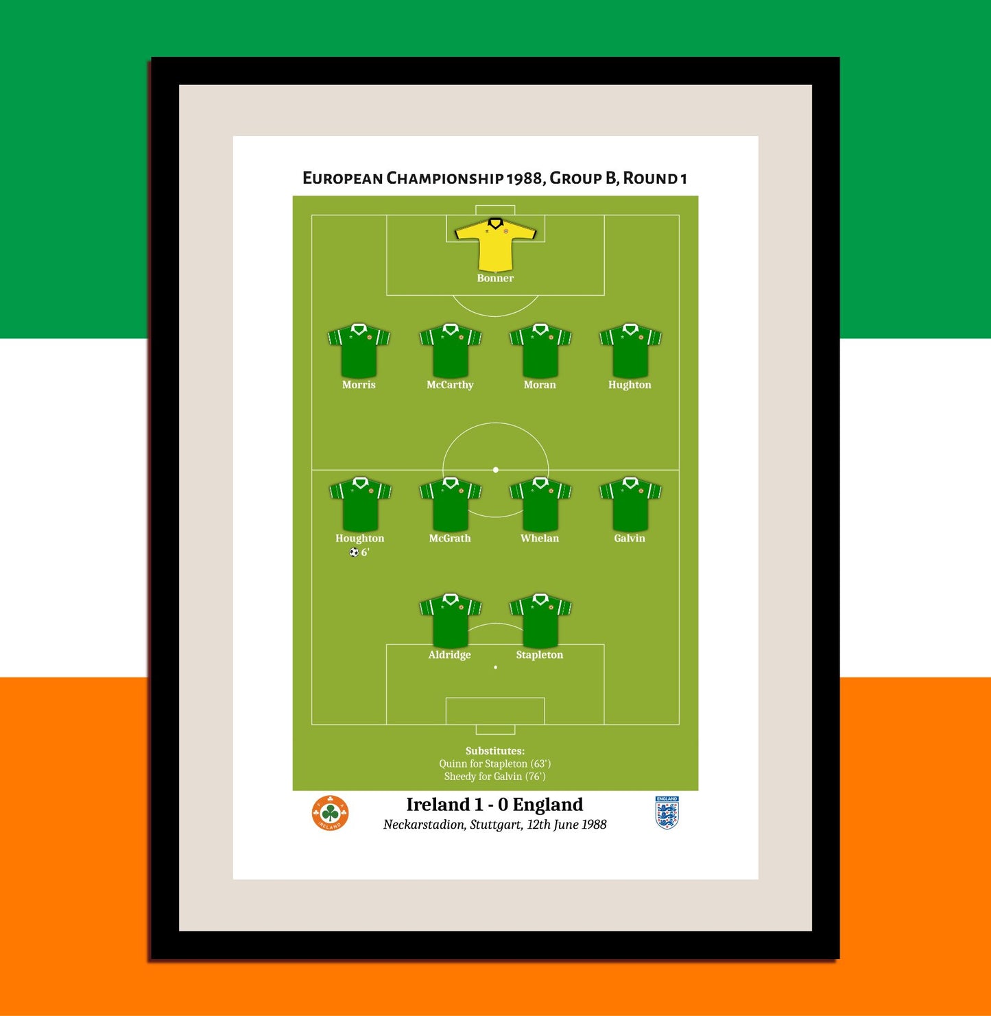 Ireland v England Euro 88