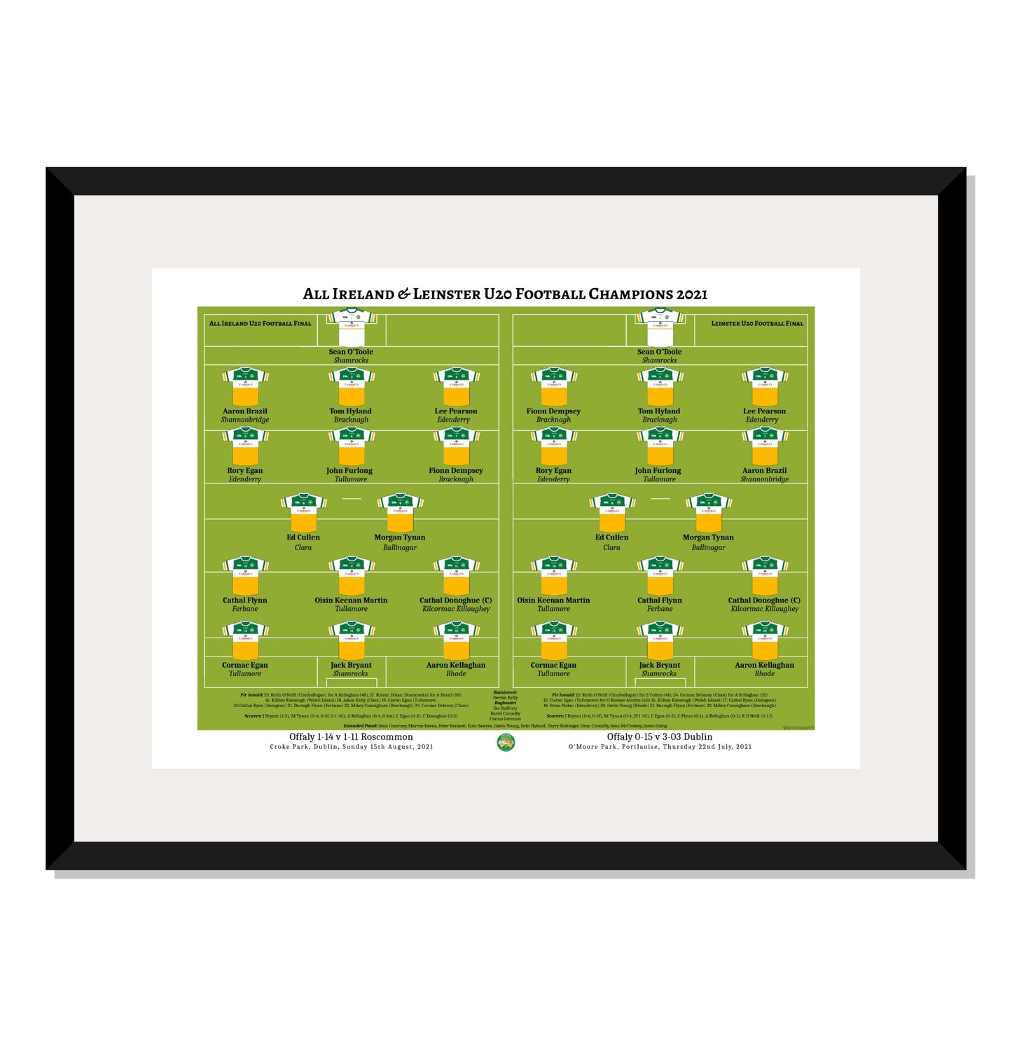 Offaly 2021 U20 Leinster & All Ireland Champions