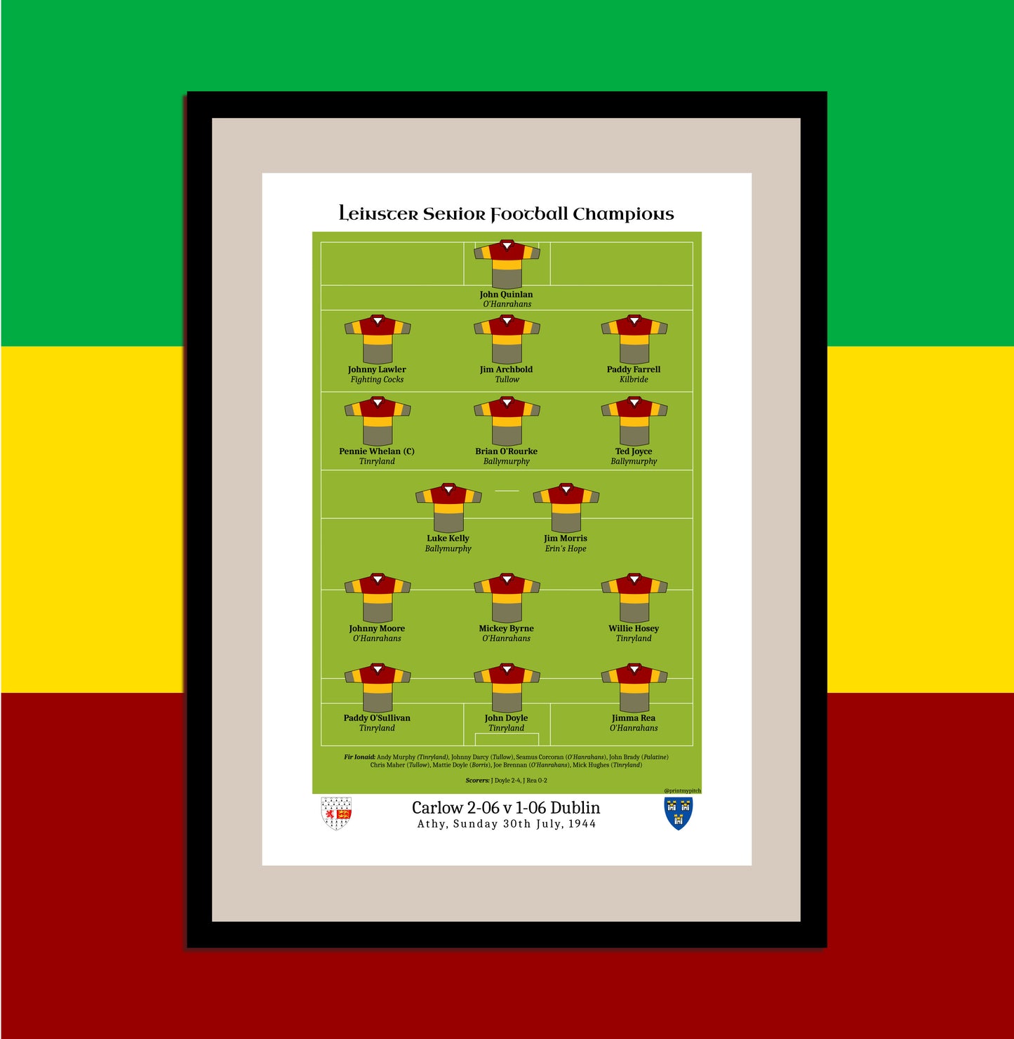 Carlow 1944 Leinster Champions