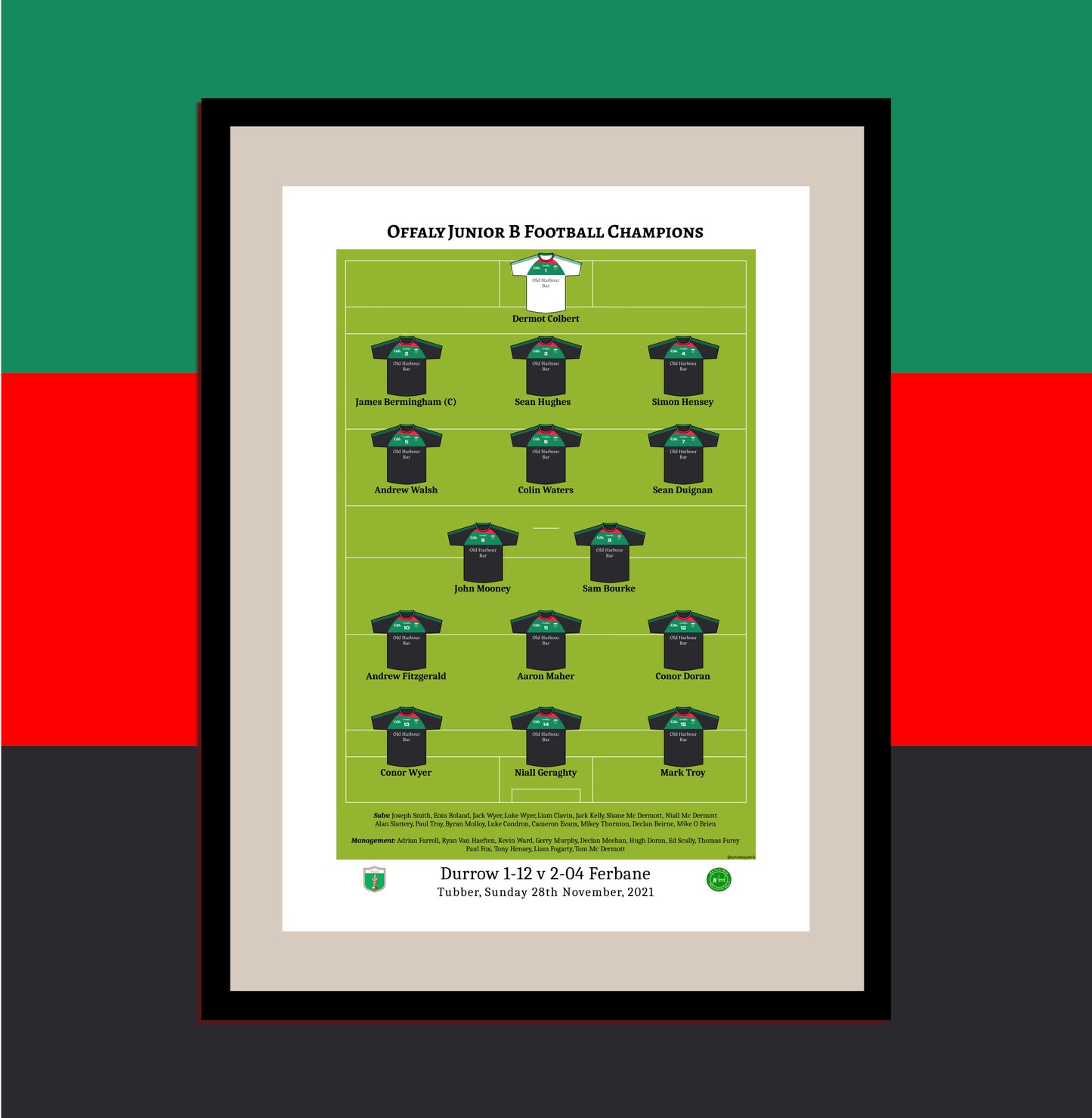 Durrow - Offaly Junior B Champions 2021